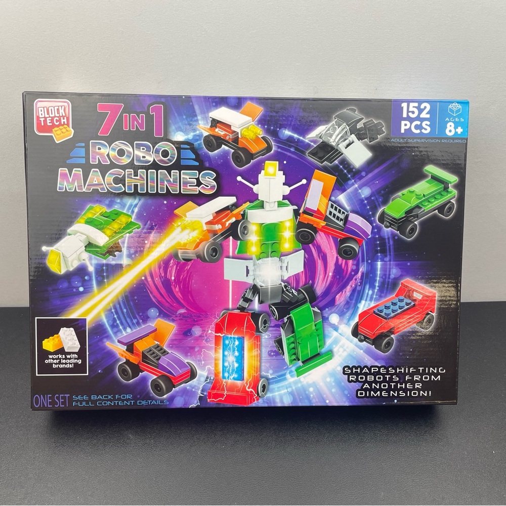 Block Tech 7 in 1 Robo Machines, 152 Pcs 8+ (#8840) - Picture 1 of 6